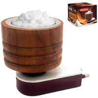 PANCA Shesham Wooden Kapoor Dani, Premium Camphor Diffuser for home Bakhoor Burner Kapoor Diffuser, Electric Kapoor Dani for Puja, Aroma Diffuser,Night Lamp Machine (Brown)