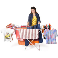 LiMETRO STEEL Stainless Steel Foldable Cloth Dryer Stand Double Rack Cloth Stands for Drying Clothes Steel
