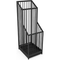 INDIAN DECOR. 567766 Umbrella stand/Umbrella rack Black Metal Umbrella Stand, Umbrella Storage Bucket for Household Commercial Hotel Bank, with Detachable Drip Tray, Easy to Clean