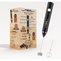 Rechargable Coffee Frother Milk Frother & Coffee Beater for Cold Coffee Latte 2in1 Handheld Blender and Egg Whisker | 1 Year Warranty and Free Frothy Recipe E-Book |