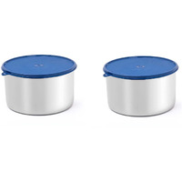Signoraware Store well Stainless Steel Jumbo Container 3ltr, Set of 2, ModBlue