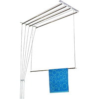Rainbow Drywell Luxury 5 Pipes 6 Feet Stainless Steel Roof/Ceiling Pulley Operated Individual drop down Drying Rack/Cloth Dryer/Clothes Hanger for Balcony/Passage/Bathroom