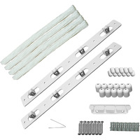 Rainbow Drywell Accessories having Metal Hoisters, Metal Clamp, ABS Caps for 4 Pipe Luxury Individual Drop-Down Ceiling Cloth Dryer Model (Complete Set without Pipes) White