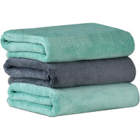 Yellow Weaves Super Soft Microfiber Hand Towels, Gym & Workout Towels, 400 GSM, Set of 3, Multicolour