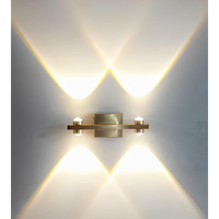 FILLISKA LED Luxurious Indoor UP/Down Wall Light Warm White, Shockproof & Rustproof Alluminium Body (2 Up & 2 Down Luxurious Gold)