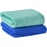 Yellow Weaves Super Soft Microfiber Hand Towels, Gym & Workout Towels 400 GSM, Set of 2, Multicolour