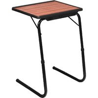 TABLE MAGIC - Laptop Table mat Finish, Lapdesk, Multipurpose Table, Height Adjustable Table, Work at Home Table, Study Table, Kids Study Table (TM Regular- Black Alder, Large)