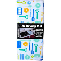 U & U UNIQUE UTILITIES Microfiber Dish Drying Mat (White, 50 X 38 cm)