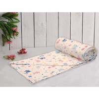 Trance Home Linen Pure Cotton Reversible Dohar Double Bed Size | Ac Blanket Comforter | Soft Light-Weight Bed Blanket (84 X 88 Inch, Ducks, Pack Of 1), Fuchsia, 200 TC