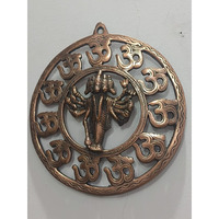 VR ATULIT BY CHOOSY Mantra Hindu God Sri Panchmukhi Hanuman Brass Door Wall Hanging Showpiece, Puja Room, Meditation, Prayer, Office, Temple (Brown)