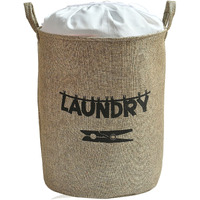 Yellow Weaves Laundry Bag/Basket For Dirty Clothes, Storage Bag Collapsible, 63 L(Cotton, Brown)