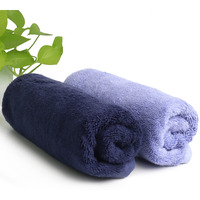 HEELIUM Bamboo Hand Towel | Ultra Absorbent & Anti-bacterial | 3X Softer than Cotton Towels | 65 X 40 cm - 600 GSM | Pack of 2 - Iris, Blue
