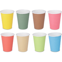 e kysa basics Paper Disposable Tea/Coffee Cups, Set of 50 pcs, 250 ml - Multicolor
