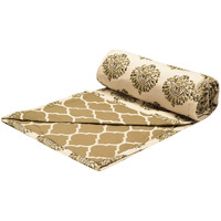 Trance Home Linen Pure Cotton Reversible Dohar Toddler Size | Cotton AC Quilt for Babies | Infants - New Born | Soft Light-Weight Bed Blanket 0-4 Years kids (140cm x 100cm, Damask Forest Green)