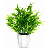 fancymart Artificial Bamboo Leaves Potted Plant Perfect for Home & Office Dcor