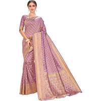 Glory Sarees Womens Jacquard Art Silk Kanchipuram Saree (kara115pastelpink_Pastel Pink)