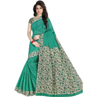 TAMAIRA FASHION Womens Plain Weave Pure Cotton Saree Without Blouse Piece (AB16_SeaGreen)