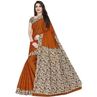 TAMAIRA FASHION Womens Plain Weave Pure Cotton Saree Without Blouse Piece (AB16_Dark Mustard)