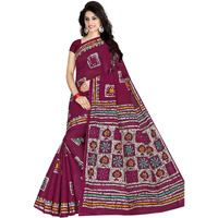 TAMAIRA FASHION Womens Plain Weave Pure Cotton Saree Without Blouse Piece (AB12_Magenta)