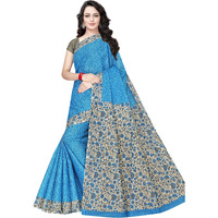 TAMAIRA FASHION Womens Plain Weave Pure Cotton Saree Without Blouse Piece (AB16_Turquiose)