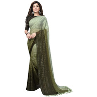 Pratham Blue Womens Silk Saree With Blouse Piece (PB-232_Olive Green)