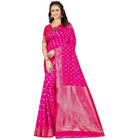 Sugathari Womens Banarasi Saree Pure Kanjivaram Silk Saree Soft new ladies 2023 Design Wear Pattu Sarees Latest Cotton Party Sari collections With Blouse Piece for Wedding sadi (SAM PARI-180 RANI)