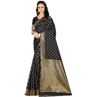 Sugathari Womens Banarasi Saree Pure Kanjivaram Silk Saree (SAM PARI-180 BLACK)