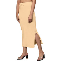 Jaanvi fashion Womens Cotton Mermaid Saree Shapewear,Petticoat,Skirt, Comfortwear (Mermaid-Nude-m)