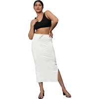 Jaanvi fashion Womens Cotton Mermaid Saree Shapewear,Petticoat,Skirt, Comfortwear (Mermaid-White-s)