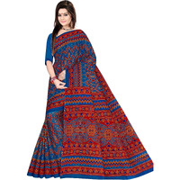 TAMAIRA FASHION Womens Plain Weave Pure Cotton Saree Without Blouse Piece(1891_PeacockBlue)