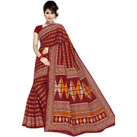 TAMAIRA FASHION Plain Weave Womens Pure Cotton Saree Without Blouse Piece (2310_Maroon)