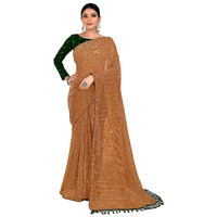 Granthva Fab Womens Embellished Silk Blend Fancy Saree with Blouse Piece (GF-328_Yellow)