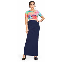 Confort Look Womens Navy Blue Microfiber Saree Shapewear (Confort Saree Shapewear Navy Blue XXL)