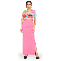 Confort Look Womens Light Pink Microfiber Saree Shapewear (Confort Saree Shapewear Light Pink L)