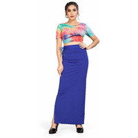 Confort Look Womens Royal Blue Microfiber Saree Shapewear (Confort Saree Shapewear Royal Blue XL)