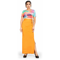 Confort Look Womens Mustard Microfiber Saree Shapewear (Confort Saree Shapewear Mustard XXL)