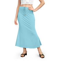 Mogsa Lycra Fishcut Saree Shapewear Petticoat for Women, Shapers for Womens Sarees (M, Baby Blue)