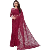 Florence Womens Polyester Saree (FL-YAMUNA-Magenta