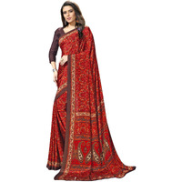 Jaanvi fashion Womens Crepe Silk Printed Saree With Blouse(ethnic-angle-8501-a,Red)