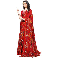 Jaanvi fashion Womens Crepe Silk Printed Saree With Blouse(ethnic-angle-8503-b,Red)
