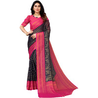 Bee M Pee Designer Banarasi Brasso (printed chiffon sarees for women_Navy)