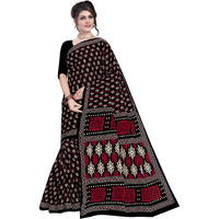 TAMAIRA FASHION Womens Plain Weave Pure Cotton Saree Without Blouse Piece(2372_Black)