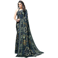 Jaanvi fashion Womens Crepe Silk Printed Saree With Blouse(ethnic-angle-8503-a,Grey)