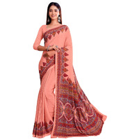 Jaanvi fashion Womens Crepe Saree With Unstitched Blouse Piece(pearl-silk-9012-a)