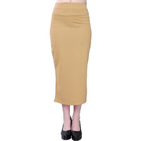 Symvi Saree Shapewear for Woman with Cotton Blended Material | Petticoat for Woman (2XL, Beige)