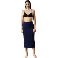 SIRIL Womens Lycra Full Elastic Saree Shapewear Petticoat (180TKC112-XXL,Navy Blue)