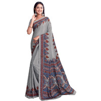 Jaanvi fashion Womens Crepe Saree With Unstitched Blouse Piece(pearl-silk-9012-c)