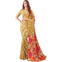 Jaanvi fashion Printed Crepe Silk Saree With Blouse(dream-liner-8906-a)
