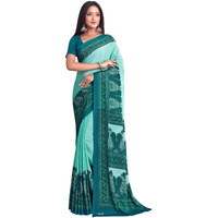 Jaanvi fashion Womens Crepe Saree With Unstitched Blouse Piece(pearl-silk-9001-c)