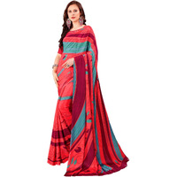 Jaanvi fashion Printed Crepe Silk Saree With Blouse(dream-liner-8901-a)